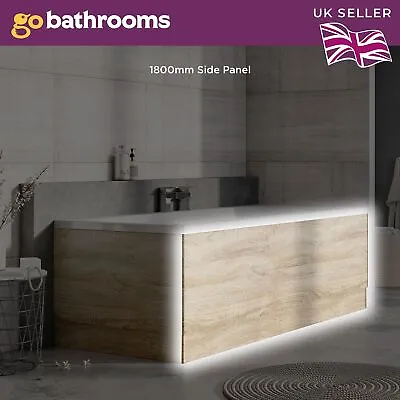 Wood Effect 1800mm Bathroom Front Bath Panel Light Ash | Can Be Cut To Size • £132.87