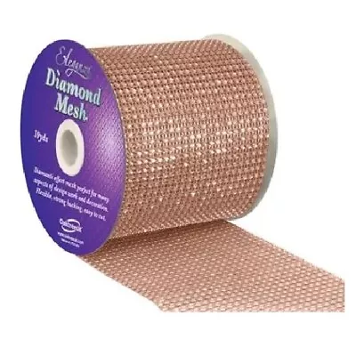 £2.19 • Buy Rose Gold 2 Metre Length - Gold Diamond Diamante Effect Ribbon Cake Bridal Craft