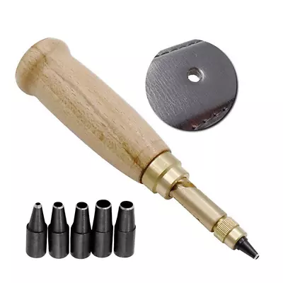 Adjustable Screw Hole Punch Leather Bookbinding ToolPaper PunchCraft Punches6 • $16.54