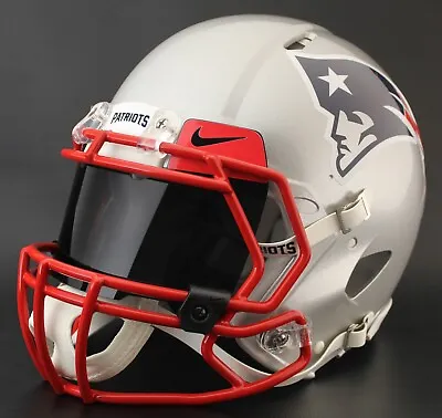 ***CUSTOM*** NEW ENGLAND PATRIOTS Full Size NFL Riddell SPEED Football Helmet • $259.99