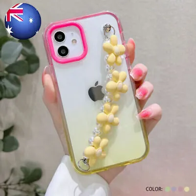 $11.69 • Buy Strap Cover Case For IPhone 13 Pro Max 12 XR XS Gradient Clear 3 In 1 With