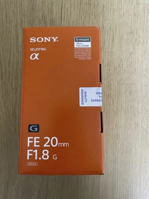 $1150 • Buy Sony FE 20mm F/1.8 G Ultra Wide Angle Lens (Open Box But Never Used)