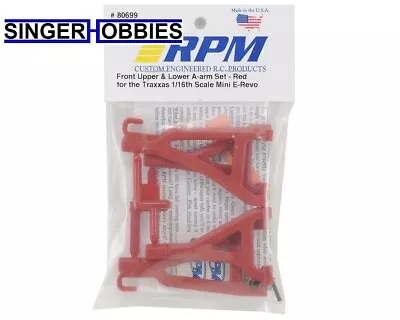 RPM 80699 Front Upper & Lower A-Arm Set (Traxxas 1/16 E-Revo) (Red) HH • $14.95