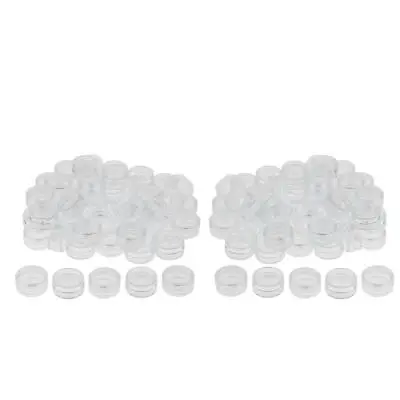 100x 3 Gram Jar Cosmetic Sample Container Round Pot Small Tiny For Make Up • £13.21