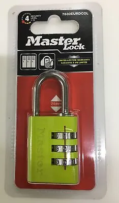 #Master Lock Combination Lock Aluminium 30mm Body X 24mm Shackle Free Postage • £7.50