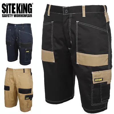 £15.99 • Buy Mens Multi Pocket Combat Cargo Work Shorts By SITE KING Size 30 To 40 