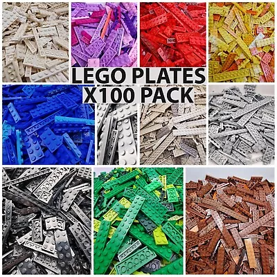 LEGO Plates X100 Pack Bundle LOT Select Your Colour Random Sizes Flat Bricks • £7.49