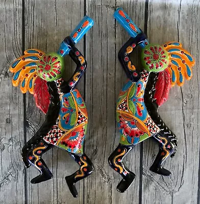 Talavera Kokopelli Pair Wall Decor • $82