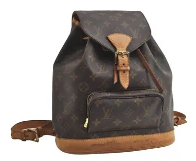 Authentic Louis Vuitton Monogram Montsouris MM Backpack M51136 LV 4035I • £531.69