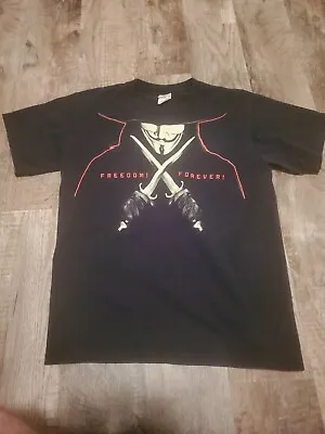 $49.99 • Buy Vintage 2006 V For Vendetta Movie Promo T-Shirt Fawkes Freedom Forever Medium