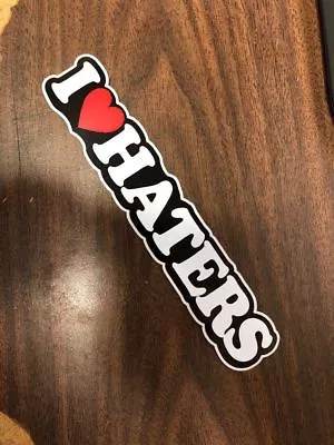 Pair Of I Love Haters Sticker Decal Vinyl Heart Drift Ill Window Lowered  • $13.91