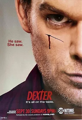 Dexter Poster He Saw She Saw Michael C Hall TV Series Season Premiere 2012 • $9.95