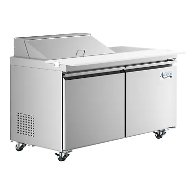 60  Stainless Steel 2 Door Refrigerated Sandwich Prep Table ADA Height • $4030.74