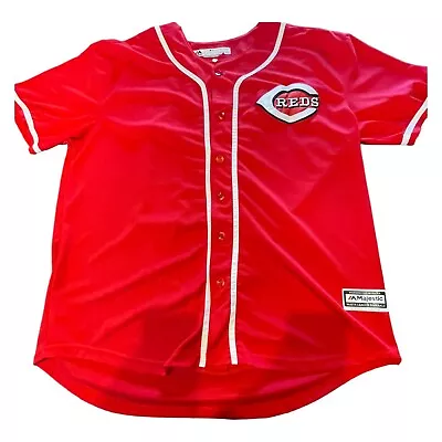 Majestic Y2K MLB Cincinnati Reds Cool Base Deion Sanders #21 Baseball Jersey • $70