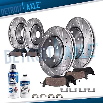 Front & Rear DRILLED Brake Rotors + Ceramic Pads For 2010 2011-2016 Cadillac SRX • $243.16