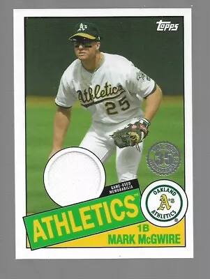 Mark McGwire 2020 Topps 1985 Topps Baseball Jersey Relics #85R-MMG Oakland A's • $4.99