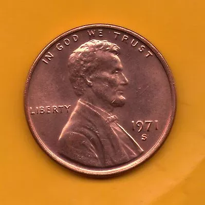 1971 S Uncirculated Lincoln Memorial Cent Coins • $1.05