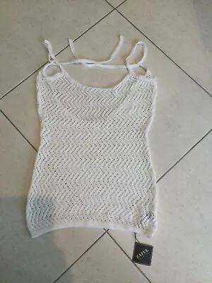 White Knitted Swimsuit Bikini Cover Up. NEW. Size 10. Zaful • £7