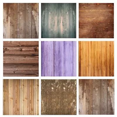 Wood Board Texture Photography Backdrop Desk Table Art Photo Background Cloth • £5.75