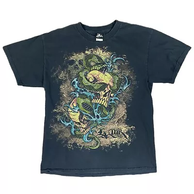 LA Ink T Shirt Men Large Black Skulls Mall Goth Tattoos Art Snake Grunge Y2K • $19.99