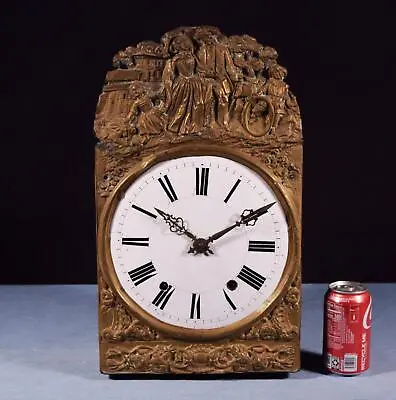 Antique French Comtoise/Morbier Wall Clock Works With Bell Chime- Not Running • $255