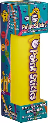 Little Brian 30 Pack Paint Sticks Storage Tube Yellow • £17.16