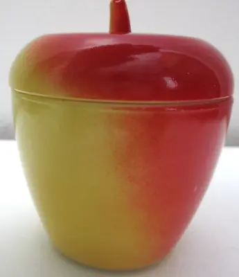 Vintage Hazel Atlas Apple Jam Jelly Jar Container Painted Milk Glass • $16.14