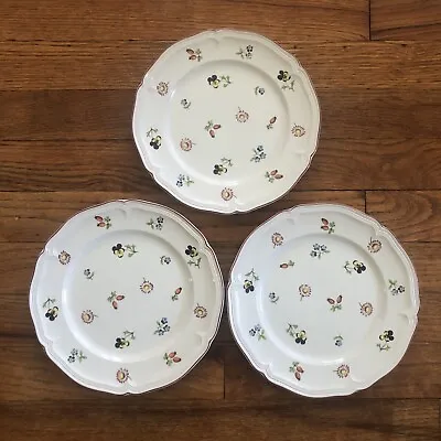 Villeroy & Boch Petite Fleur 8  SALAD Plates Lot Of 3 Country Flowers • $19.99