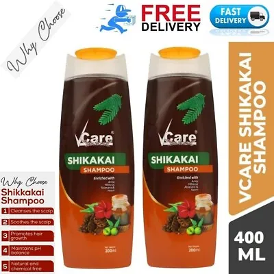 UK 2X1 Shikakai Shampoo With Goodness Of Amla Hibiscus Aloe Vera & Neem 200ml • £12.99