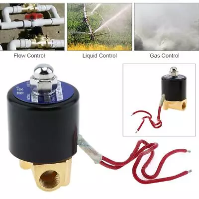 110V Pneumatic Electric Solenoid Valve Air Gas Water Normally Closed 1/4  • $9.97