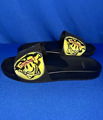 Versace Medusa Smile Black Rubber Slide Sandals Men’s Shoe Size 12 US • $100