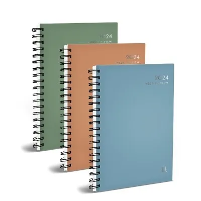 2024 Diary A5 Spiral Colour Block Week To View Diary PLANNER WTV Diary • £3.78