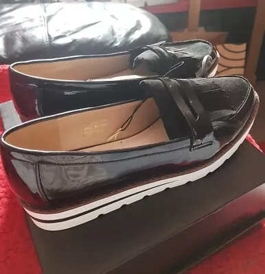 Primark Ladies Wide Fit Black Patent Loafers Flatform Shoes. UK 7 / 40. BNWT  • £15.99