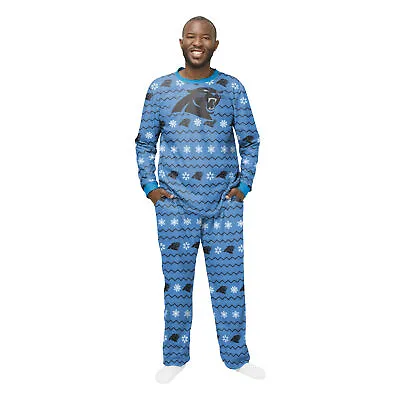 FOCO Men's NFL Carolina Panthers Primary Team Logo Ugly Pajama Set • $59.95