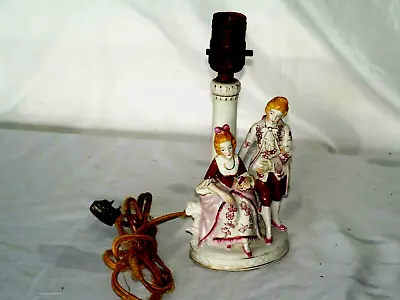 Vintage Pre-owned Porcelain Figural Man And Woman Table Lamp • $10.99