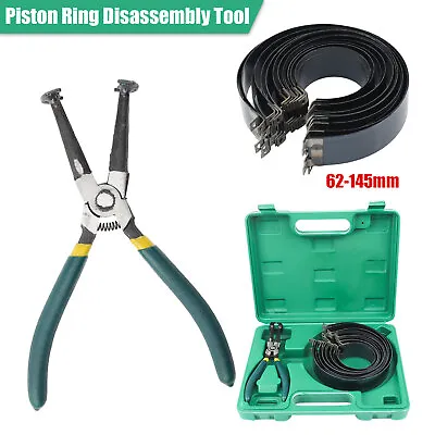 Motorcycle Piston Ring Compressor Cylinder Installer Tool Kit With Plier&14 Band • $19.79