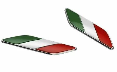 Pair Of Genuine Fiat 500 Italian Flag Wing Badges Emblems Motifs Badges New • $88.96