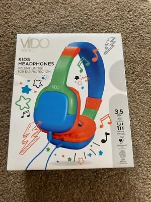Vido Kids Headphone Wired Volume Limited Multi Coloured • £12.95