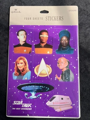 $3.95 • Buy Vintage 1992 Hallmark Star Trek Next Generation Stickers 4 Sheets New