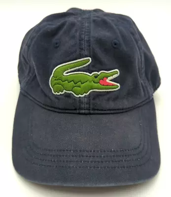 Lacoste Alligator Logo Hat Cap Navy Blue Adjustable One Size • $25