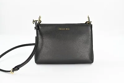 Michael Kors Trisha Triple Compartment Signature Logo Crossbody MK Bag • $99