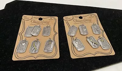 Charmalong Nickel Free Charms For Jewelry Making Military Mom & Wife - 12 Charms • $8.99