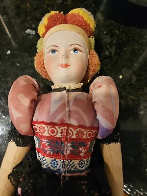 RARE Mezokovesd  Hungarian Doll W/ MATYO Embrodery   National Costume RARE 20  • $39