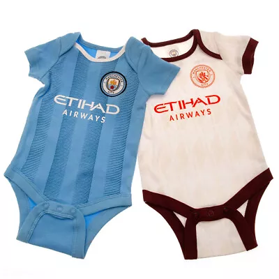 Baby Man City Bodysuits Sleepsuits And Bibs- Official Products • £18