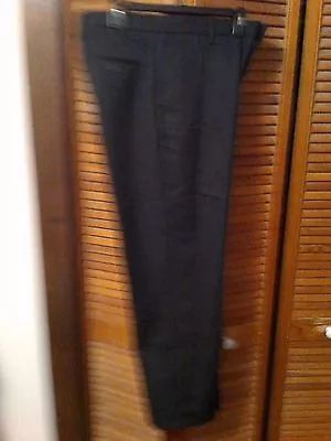 Mens Dockers Premium D3 Flat Front Classic Fit Black Pants W 34 X L 29 Pinstripe • $22.99