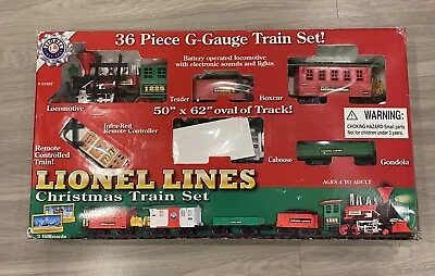 Lionel Lines 36 Piece G-Gauge Christmas Train Set W/ Remote In Box • $44.98