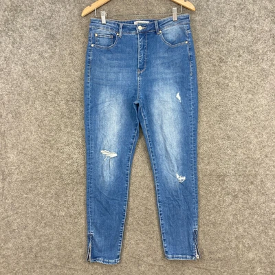 $24.95 • Buy Forever New Womens Jeans Size 14 Blue Skinny High Waist Stretch Fabric J7505