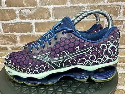 Mizuno Wave Prophecy 3 Athletic Trail Running Shoes Purple Navy Women's Size 6.5 • $59.99