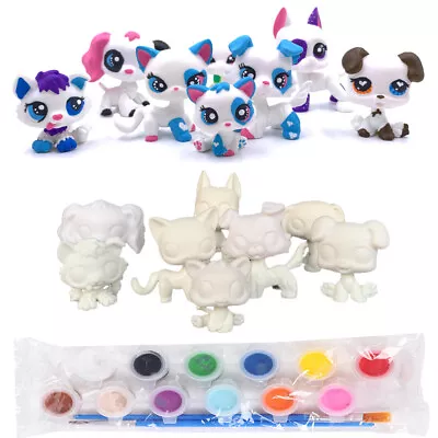 £15.59 • Buy Littlest Pet Shop White Base For Hand Painted Toy Cute Cats And Dogs With Tools