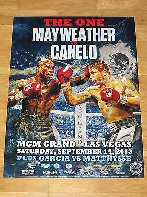 Floyd Mayweather Vs Canelo Alvarez Fight Poster 3   The One   2013 Las Vegas • $20.35